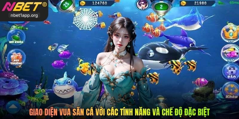 Giao diện Vua săn cá với các tính năng và chế độ đặc biệt